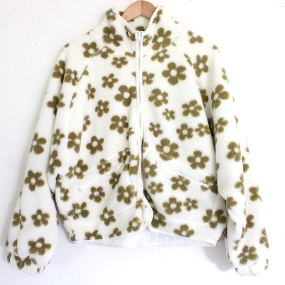 entro Jackets & Blazers - Entro Floral Fleece Jacket